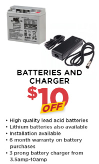 Batteries and Chargers – $10 off